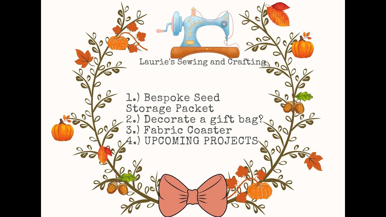 October Birthdays//Craft a cute seed envelope//Make a coaster from fabric scraps