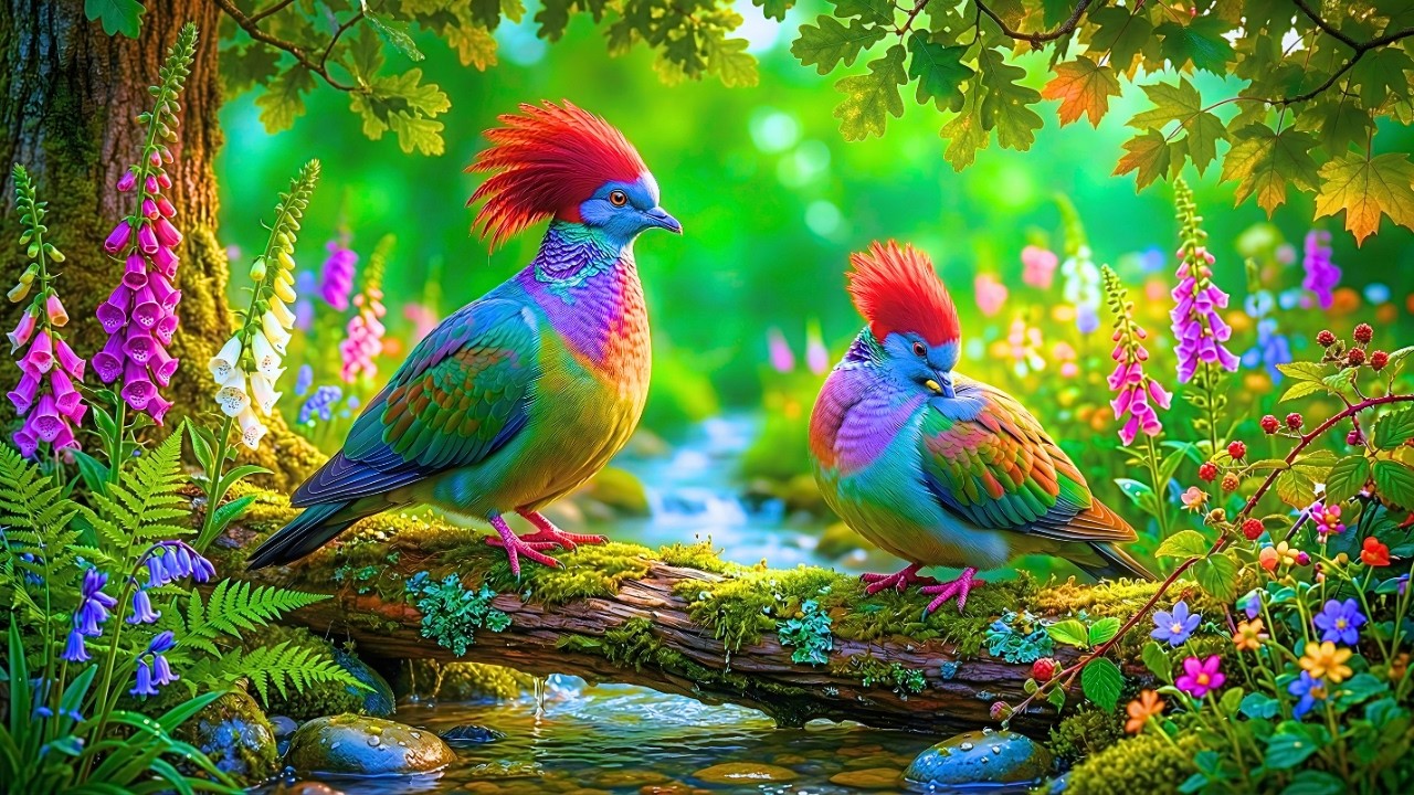 Morning Forest Ambience 🌿 Birds Chirping & Gentle Relaxing Music for Focus