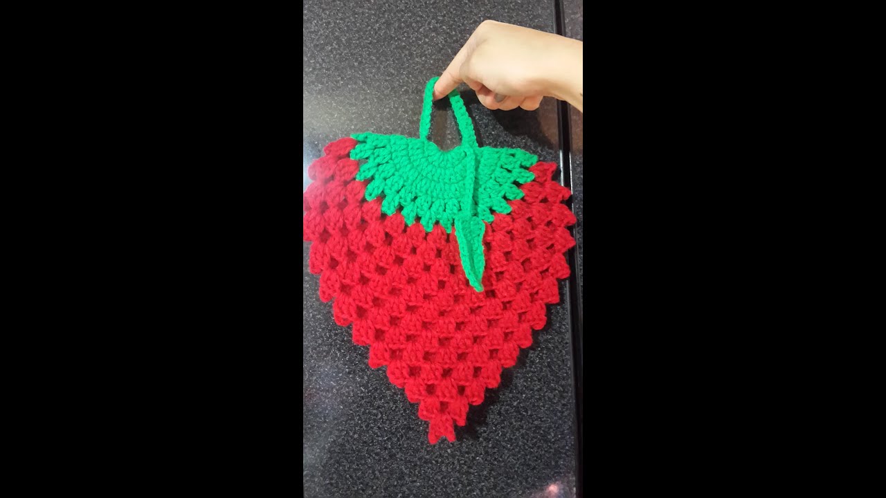 Agarradera de Frutilla a Crochet