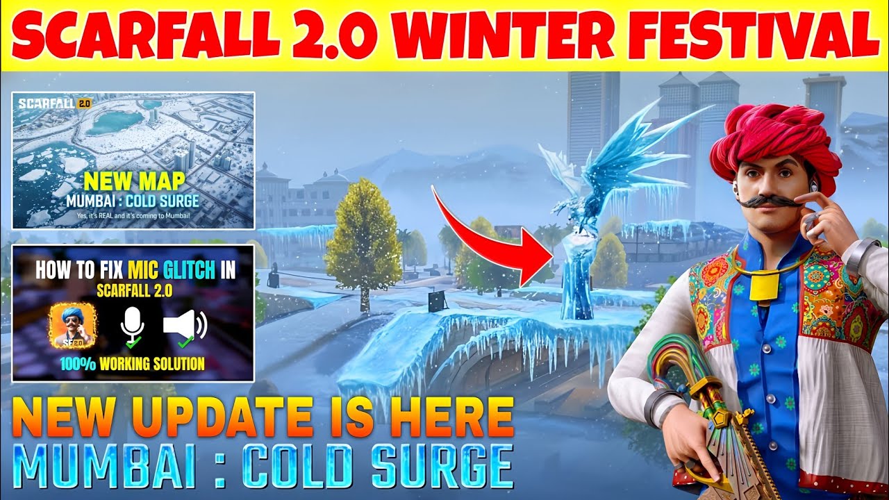 Scarfall 2.0 New Winter Update 😍 Scarfall 2.0 New Map | Mic And Speaker Problem Solution