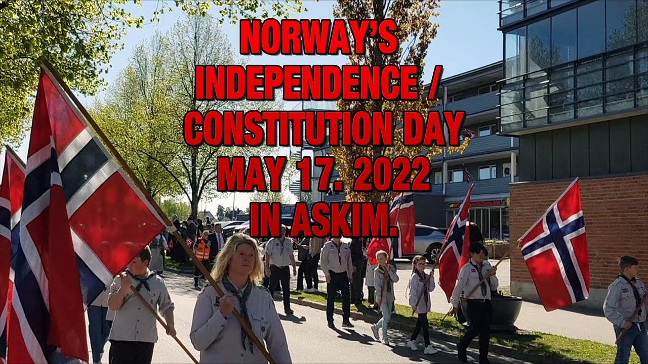 Norway's Independence Day / Constitution Day: May 17  2022 in Askim Norway.