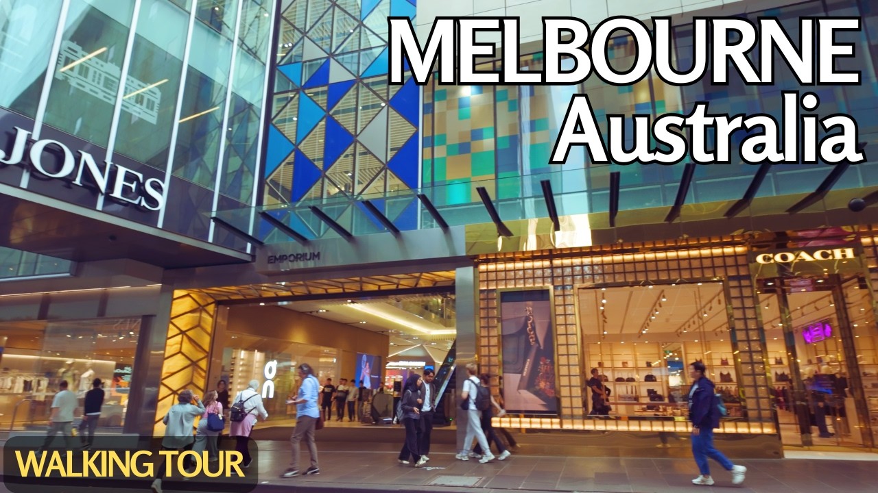 Melbourne Walking Tour | Little Bourke Street (Swanston St to Southern Cross Station) Australia 4K