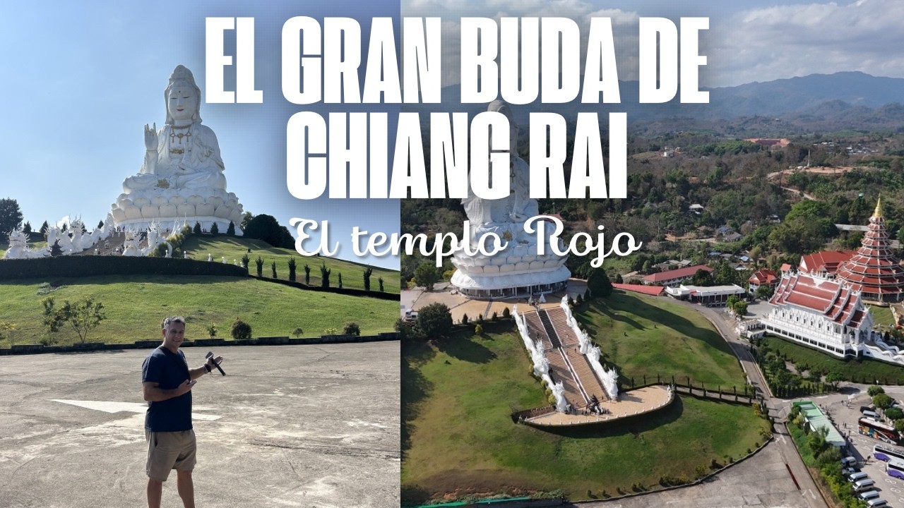 Tailandia , El TEMPLO ROJO y el GRAN BUDA de Chiang Rai 😲 Vistas desde dentro de la estatua + DRON