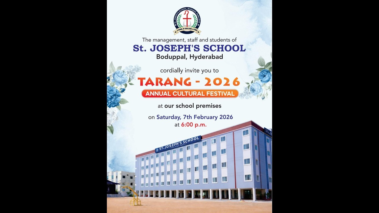 TARANG - #2026 ANNUAL CULTURAL FESTIVAL | | ST. JOSEPH'S SCHOOL |  #boduppal