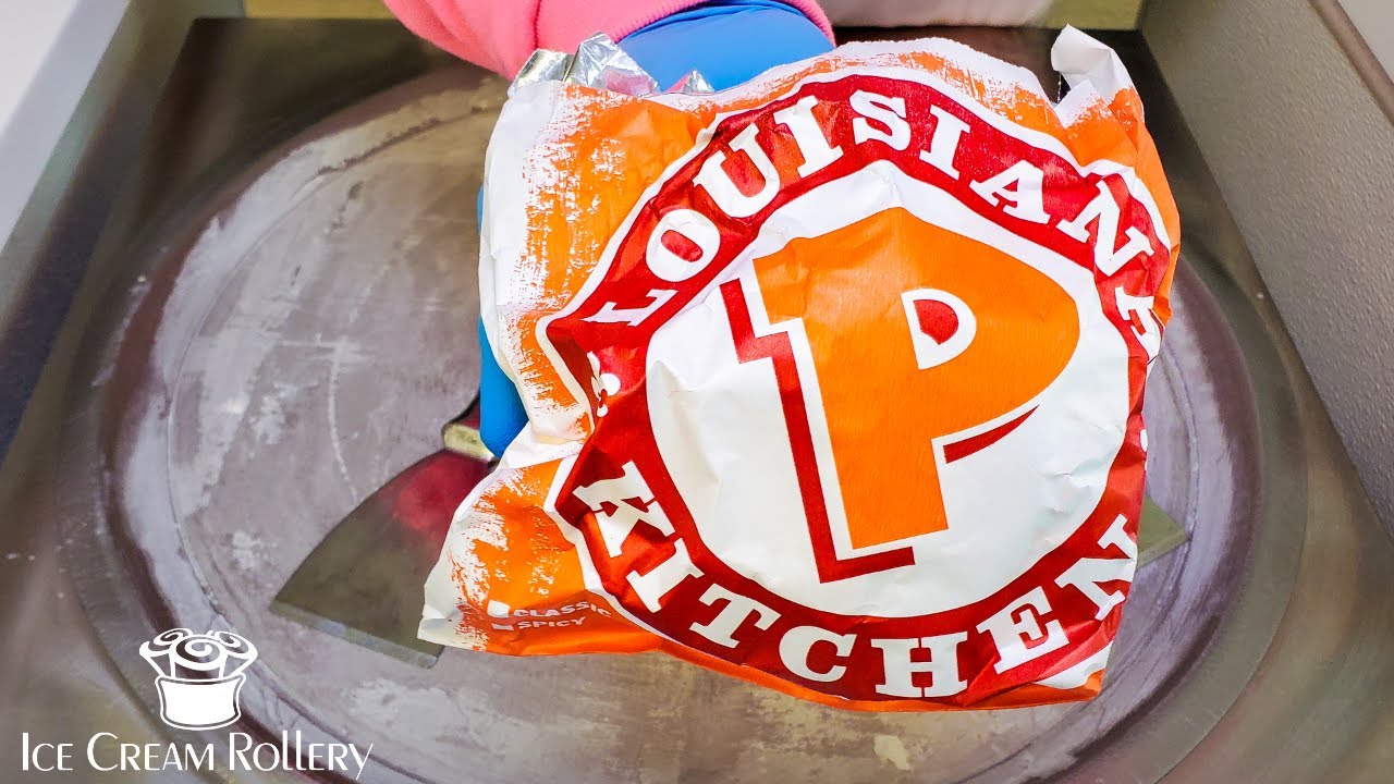Popeyes Chicken Sandwich ICE CREAM ROLLS!!!