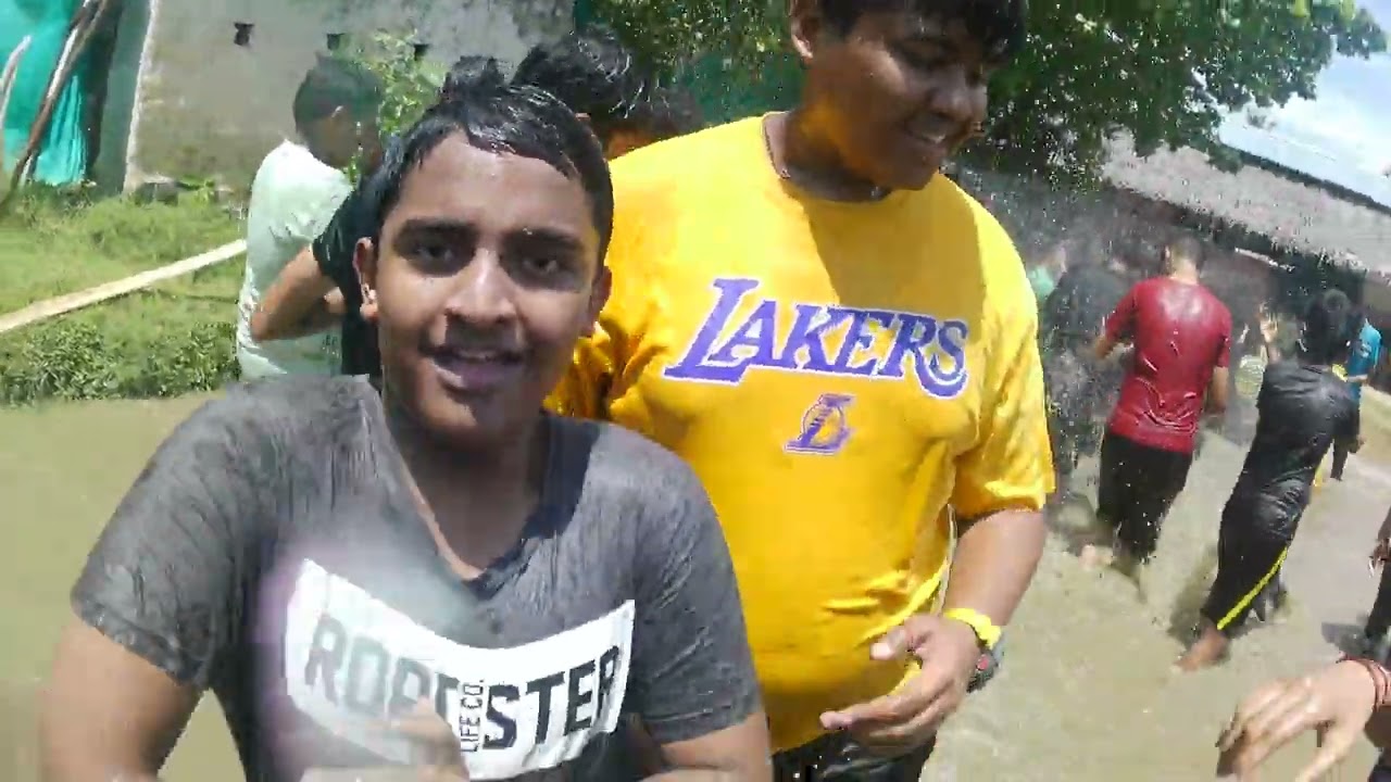 A day in village with friends and teachers full fun 