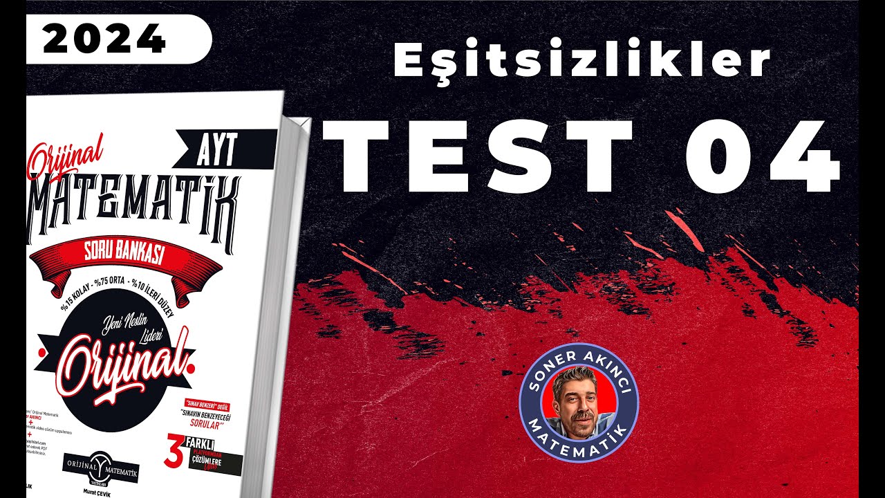 Eşitsizlikler TEST 04 | ORİJİNAL AYT SORU BANKASI | #yks2024