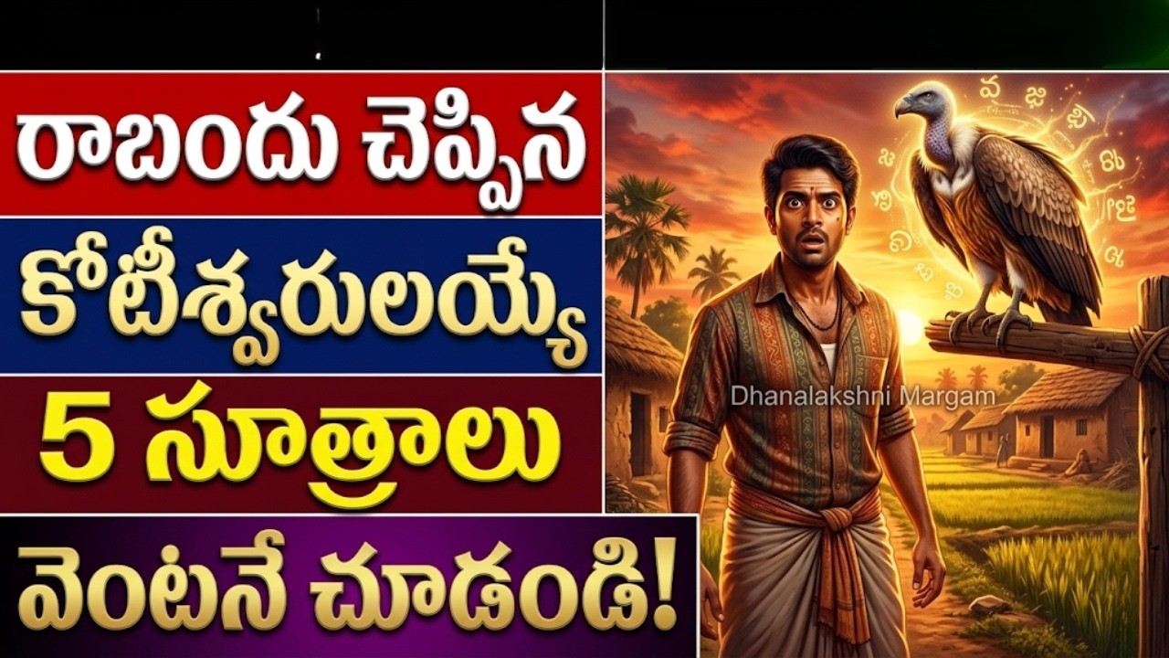 ధనవంతులు కావాలంటే రాబందు నుండి ఈ 5 నేర్చుకోండి! || 5 Vulture Lessons to Get Rich in Telugu