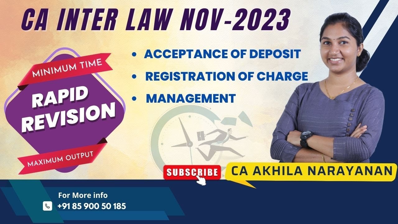 COMPANY LAW RAPID REVISION - MALAYALAM - CA INTER- NOV/MAY 23 - CMA INTER