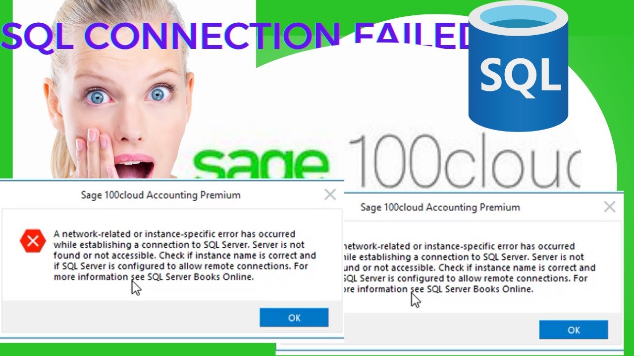 SQL SERVER SAGE CLOUD 100   A network-related or instance-specific error