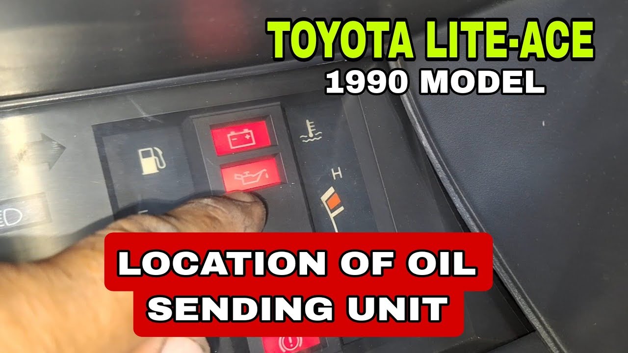 TOYOTA LITE-ACE, 1990 MODEL, Location of oil sending unit.