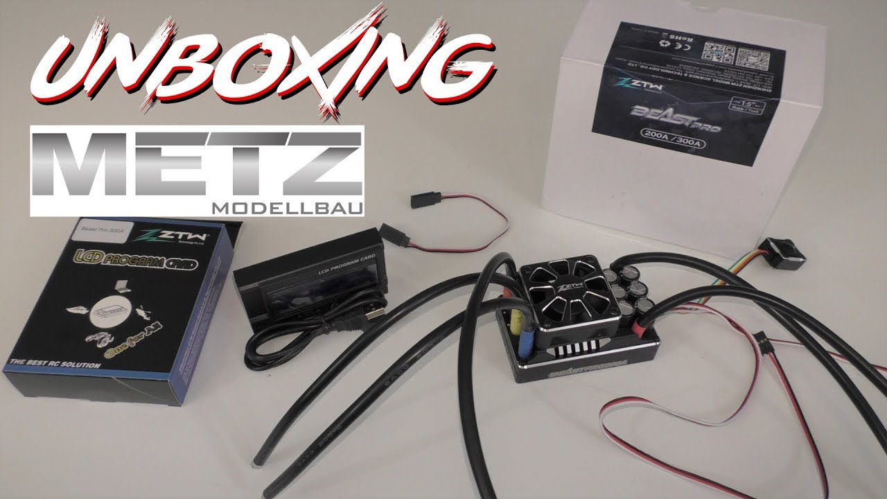 Unboxing: ZTW Beast Pro 200A 1/5 Regler | Modellbau Metz | HD+ | German