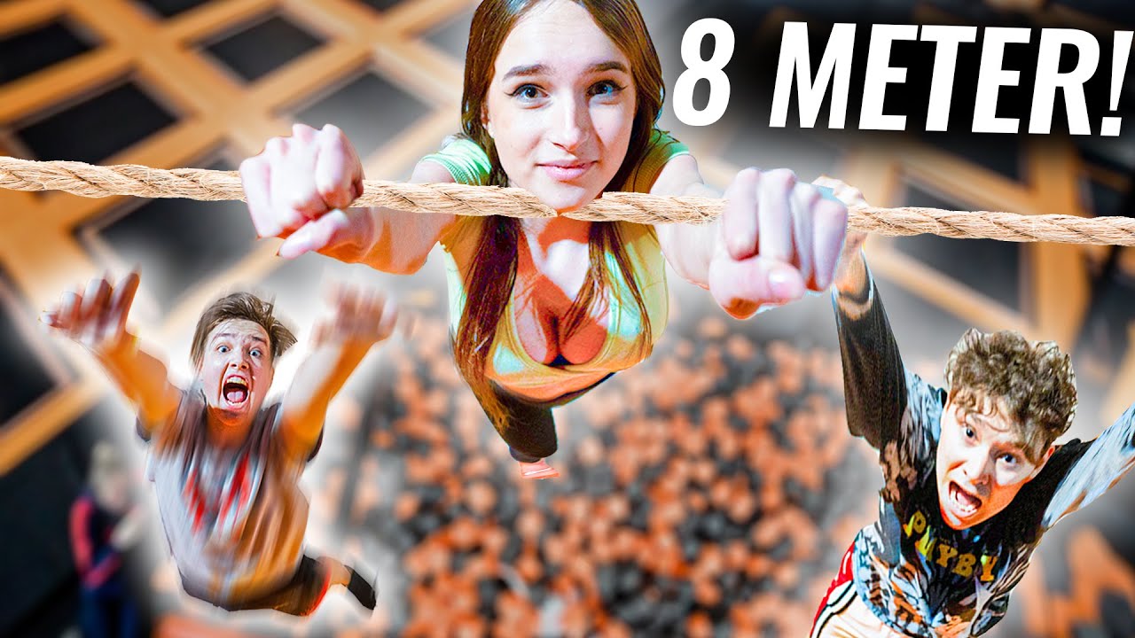 Wer HÄLT LÄNGER aus in der TRAMPOLINHALLE? (1000€) mit Nona, Keanu, Lea, Isa, Tim!