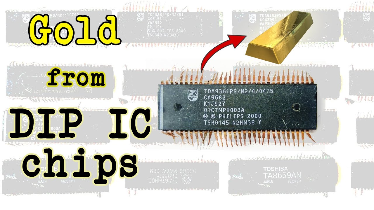 Gold recovery from DIP IC chips : Tv IC chips