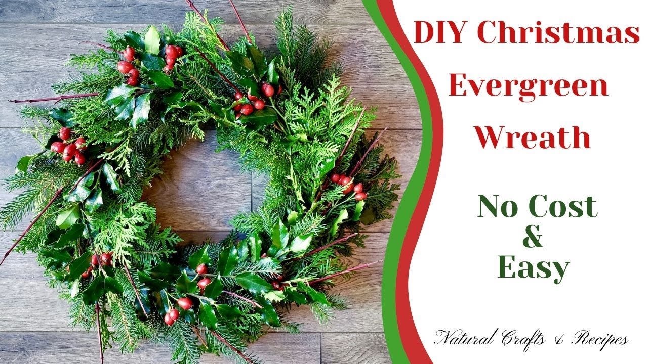 DIY Christmas Wreath ~ ALL NATURAL & NO-COST