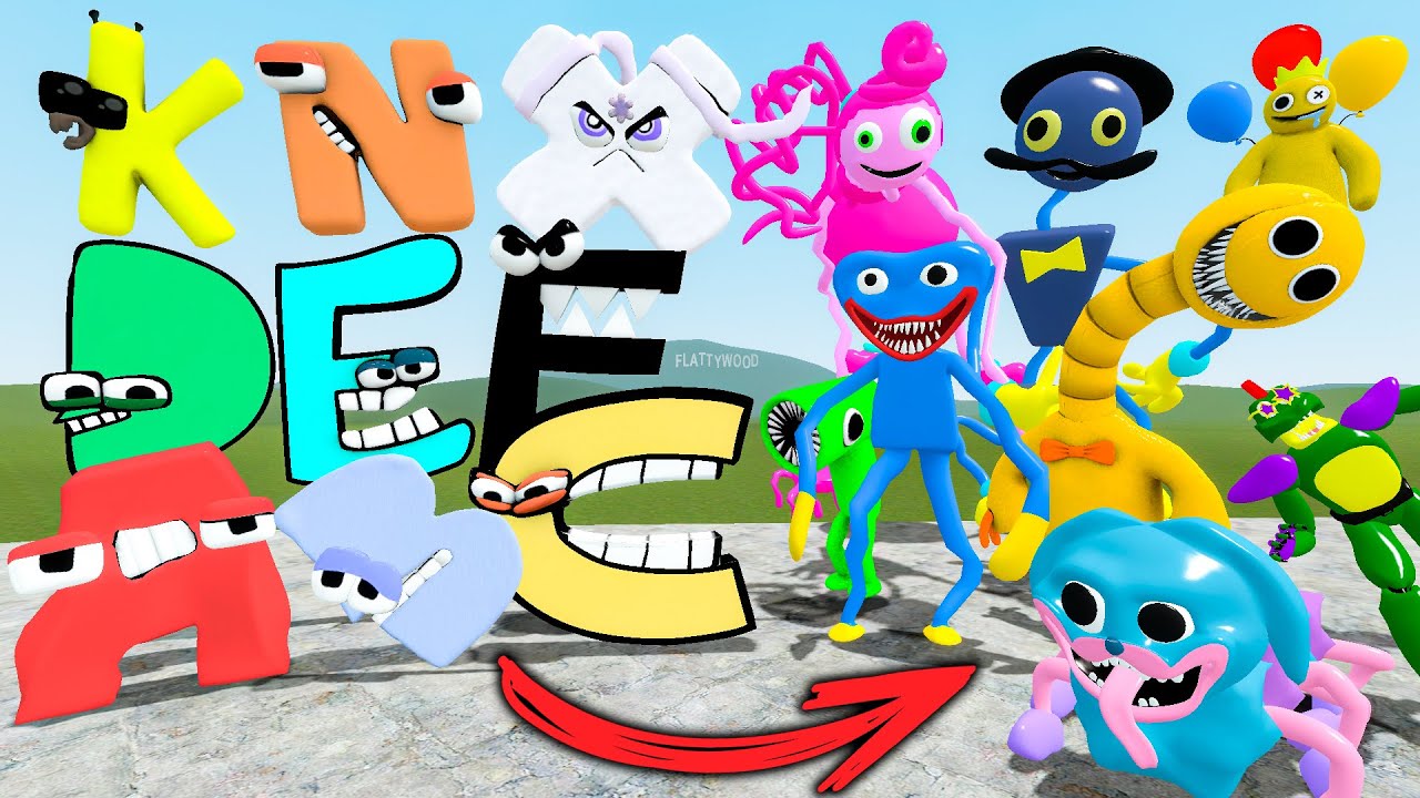 3D ALPHABET LORE A-Z vs ALL RAINBOW FRIENDS FAMILY!! - Gmod
