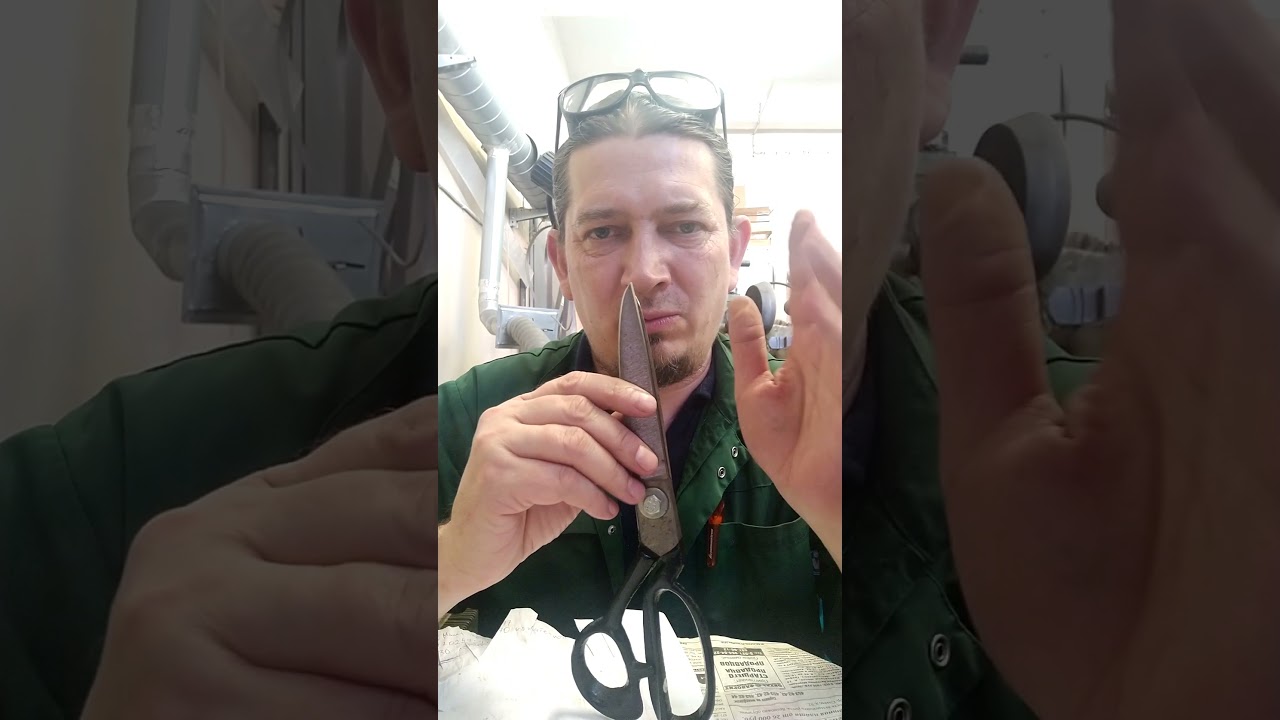 фильм 40.Быстрая заточка старых портняжных ножниц.