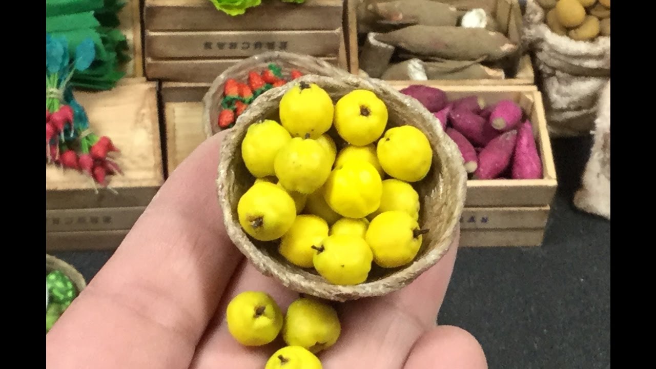 Membrillo miniatura . Miniature quince fruit . Tutorial miniatura.