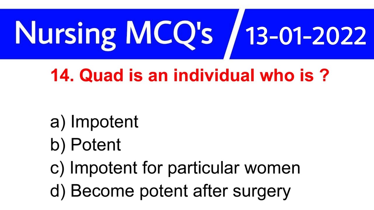 nursing mcq 13-01-2022