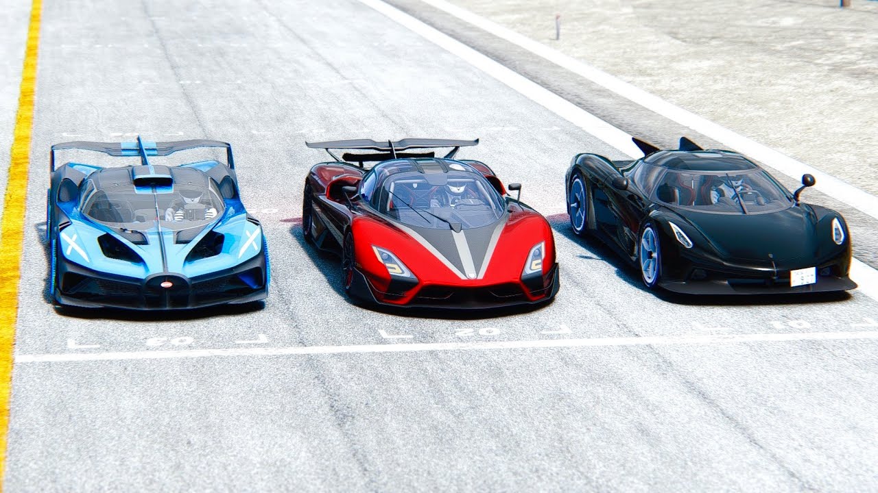 Koenigsegg Jesko Absolut vs 2022 SSC Tuatara Aggressor vs Bugatti Bolide at Special Stage Route X