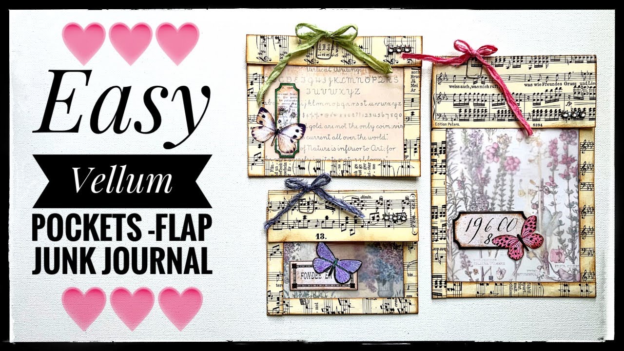 Easy Vellum Pockets with Flap - Junk Journal