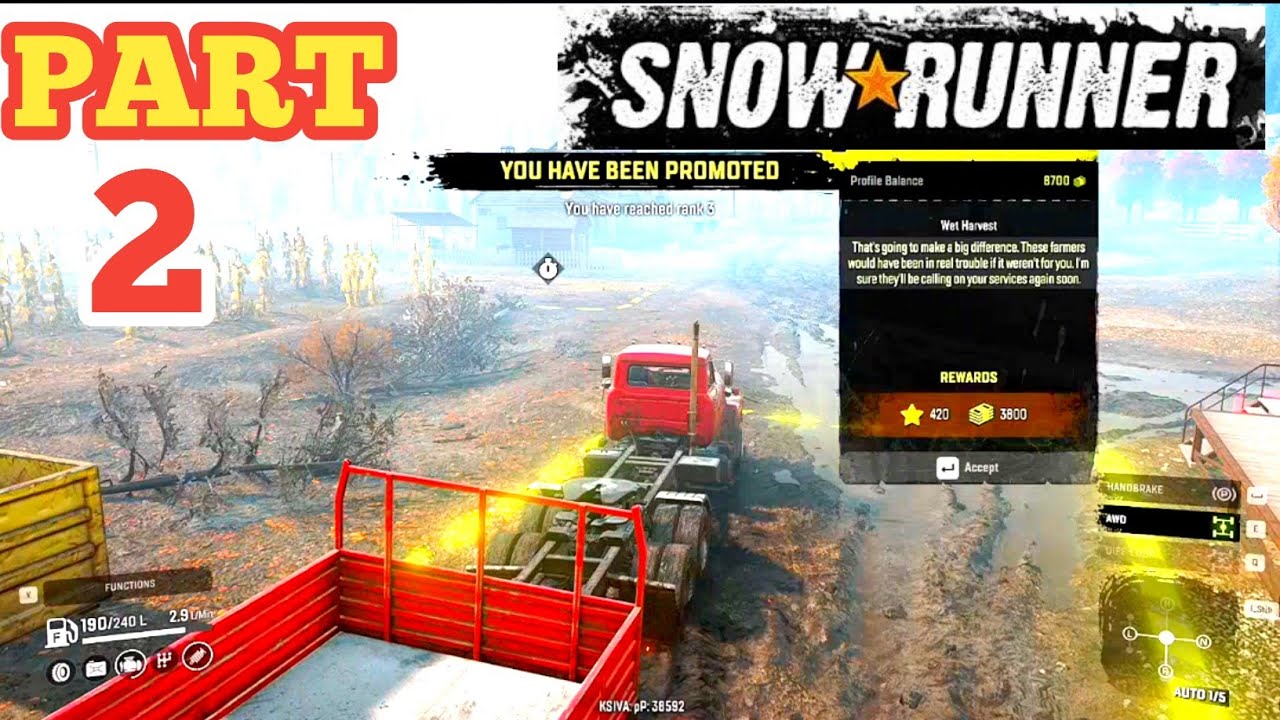 Snow runner walkthrough Mission 2 wet harvest Hindi 