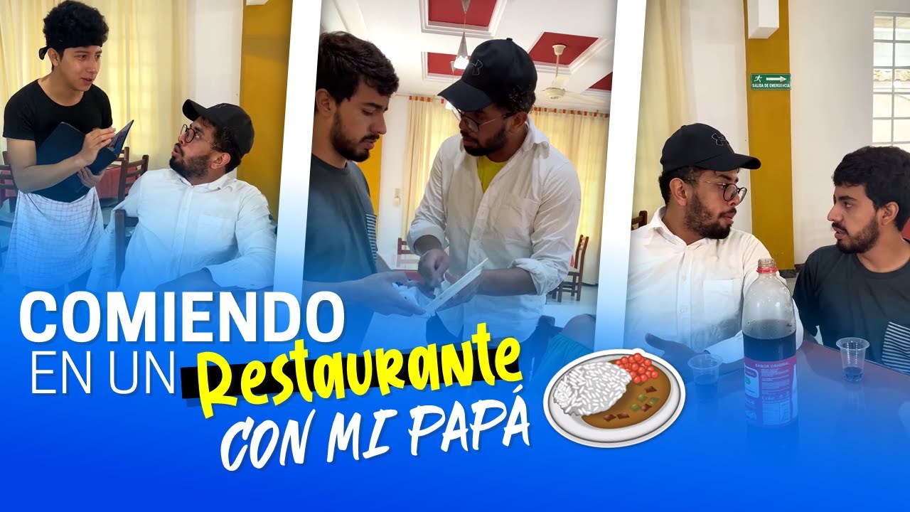 COMIENDO EN UN RESTAURANTE CON MI PAP&Aacute; 🥗🥣