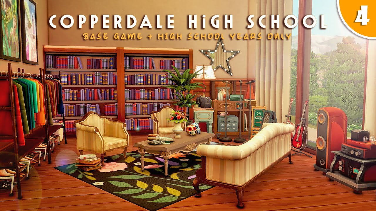 🌼 Copperdale High School 🌼 l Part 4: Clubrooms | BG + HSY ONLY | The Sims 4 Speed Build | No CC