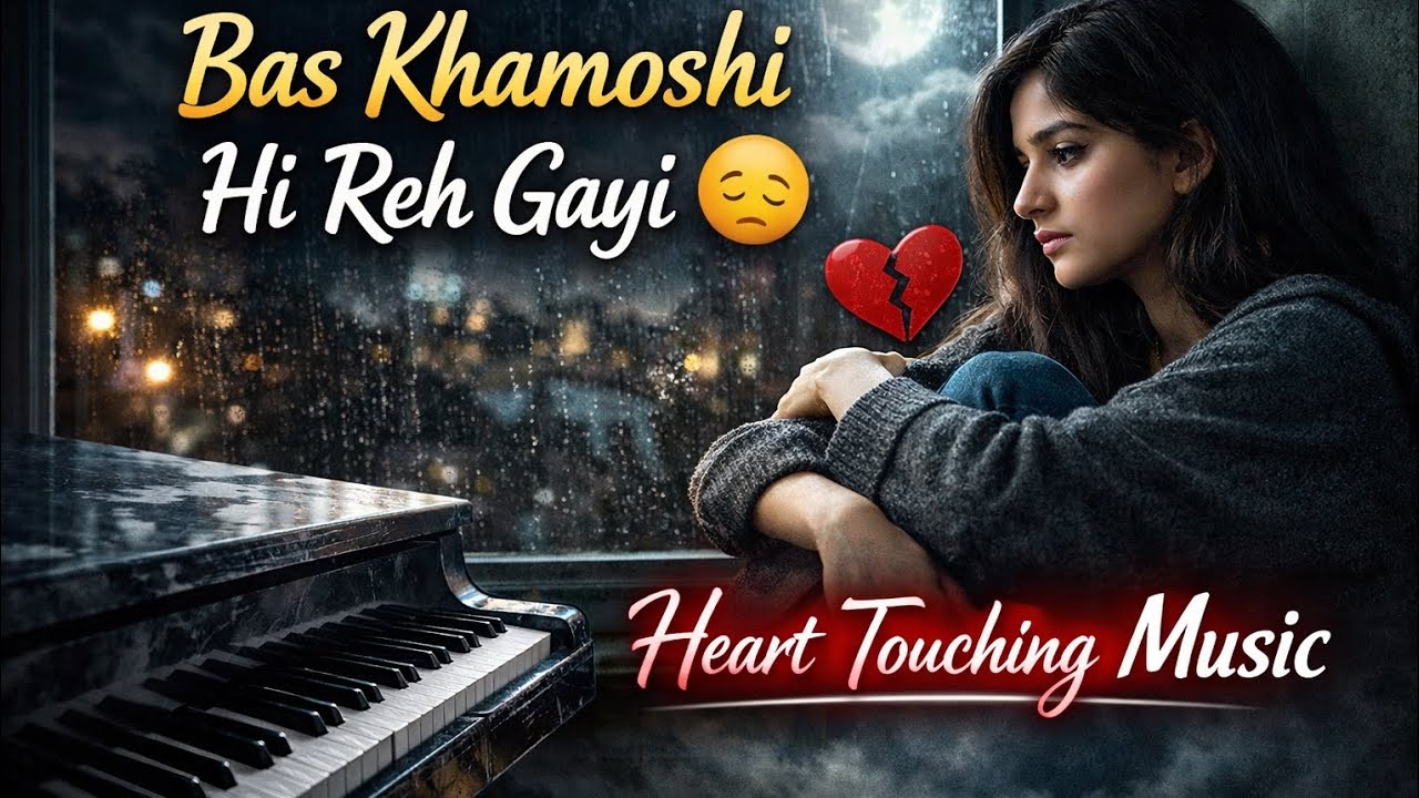 Bas Khamoshi Hi Reh Gayi 😔 | Heart Touching Sad Piano Music | Emotional Background