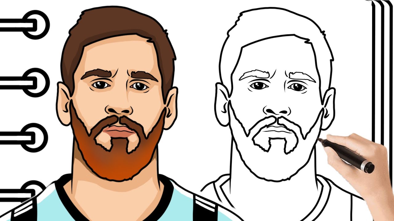 COMO DIBUJAR A MESSI - How to Draw Messi | Mapi Art TV