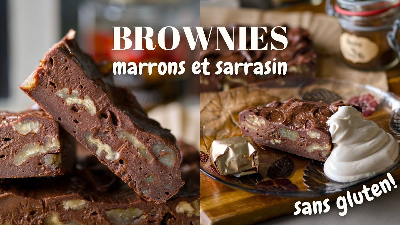 Brownies fondants à la crème de marrons & sarrasin (sans gluten)