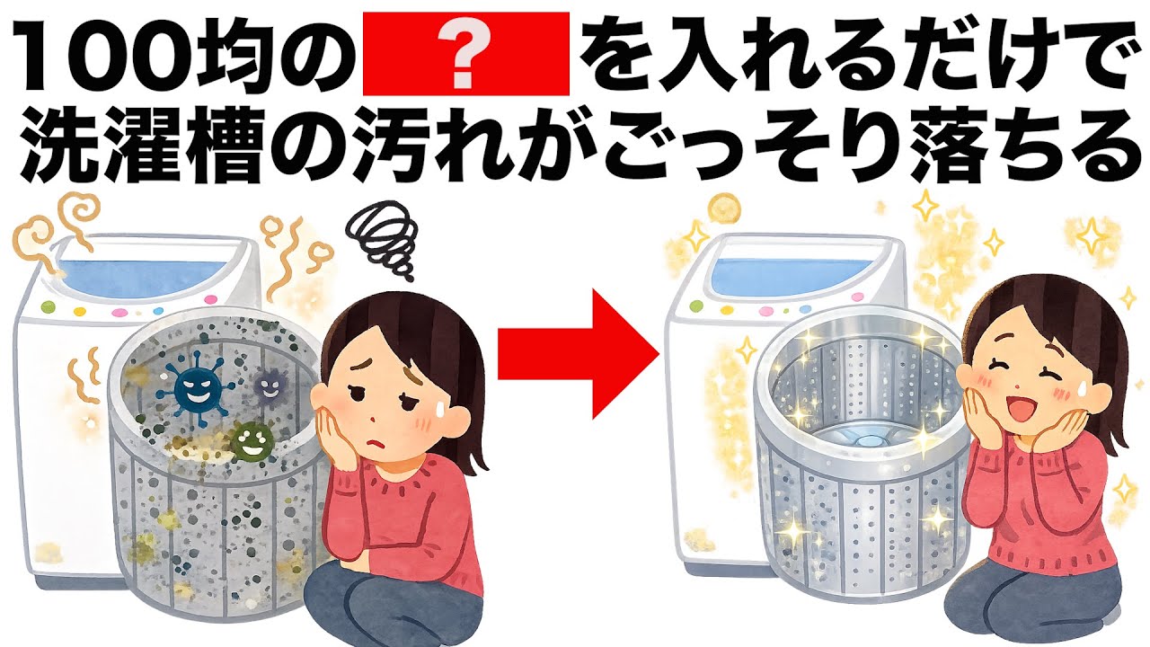 【必見】100均のアイテムだけで洗濯槽を綺麗にするライフハック雑学5選