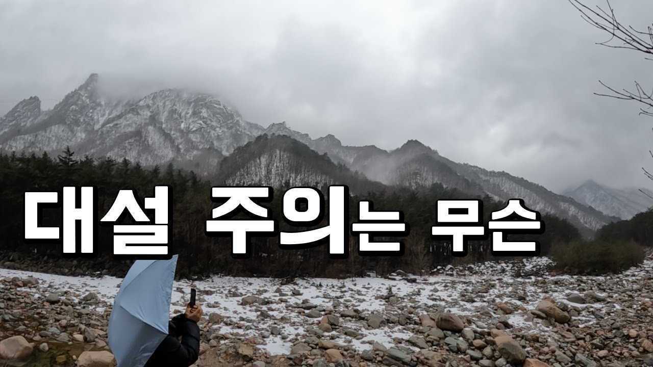 3일 내내 싸리 눈, 강원도 대설 주의보라는데, 설악산 눈구경, 캠핑 브이로그
