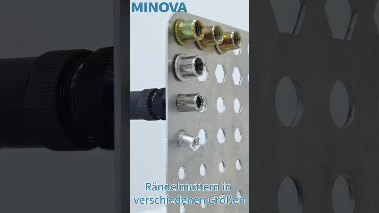 MINOVA Nietwerkzeug (Nietmuttern unterschiedlicher Gr&ouml;&szlig;e) #rivet #relaxing #asmr