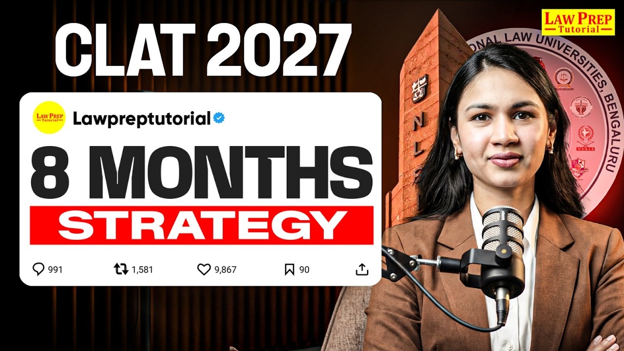CLAT 2027: Complete 8 Months Strategy | CLAT Roadmap 2027 | CLAT Preparation Guide