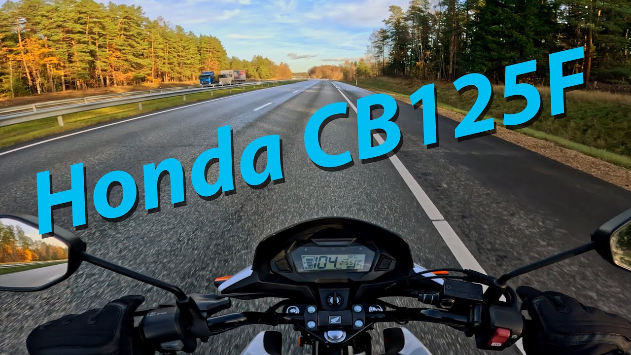 Relaxing motorcycle ride. Honda CB125F (CBF125M). RAW sound Onboard.