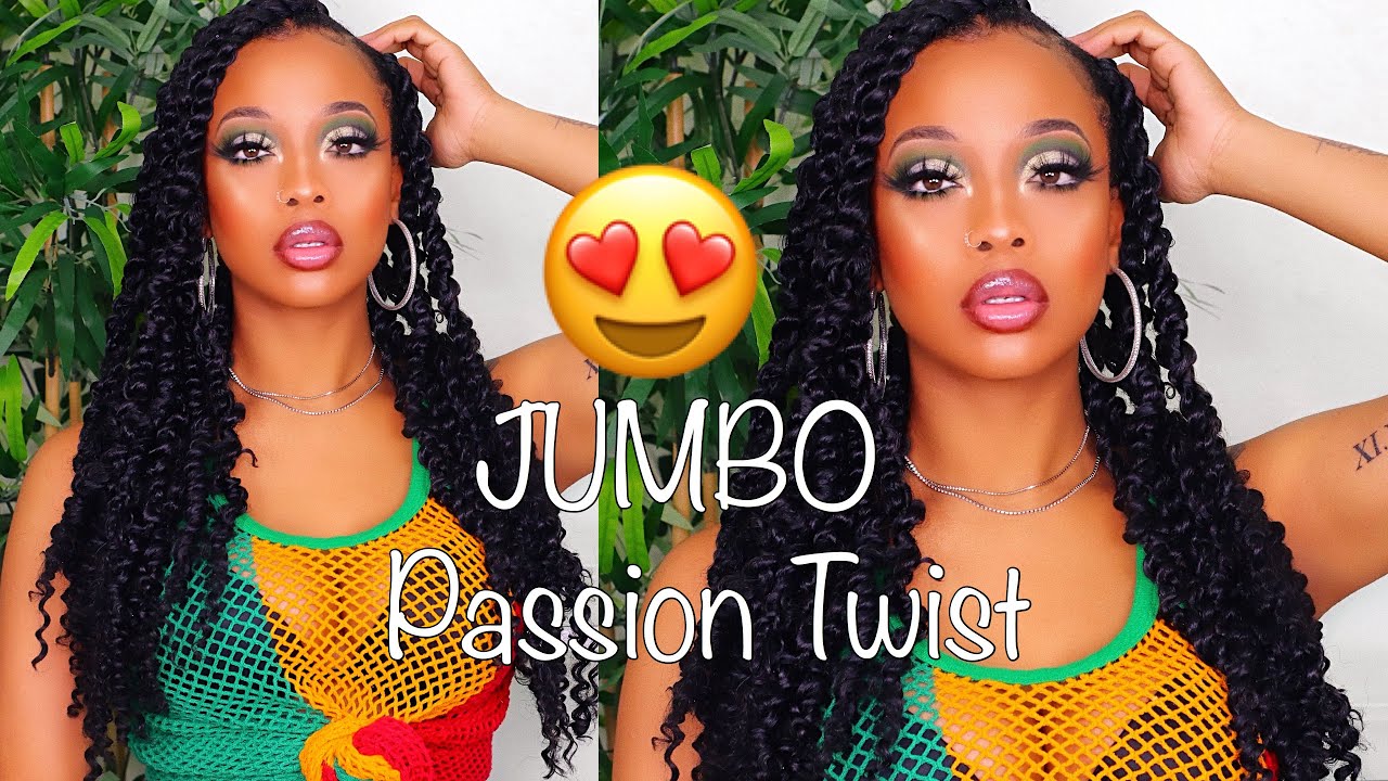 EASY JUMBO PASSION TWIST TUTORIAL! DETAILED + 4C HAIR FRIENDLY