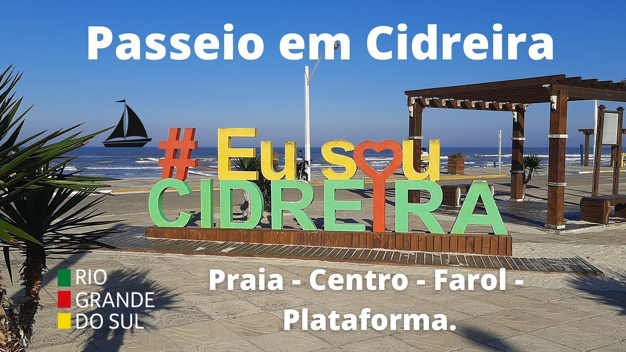 Passeio em Cidreira - RS - Praia - Centro - Farol - Plataforma.