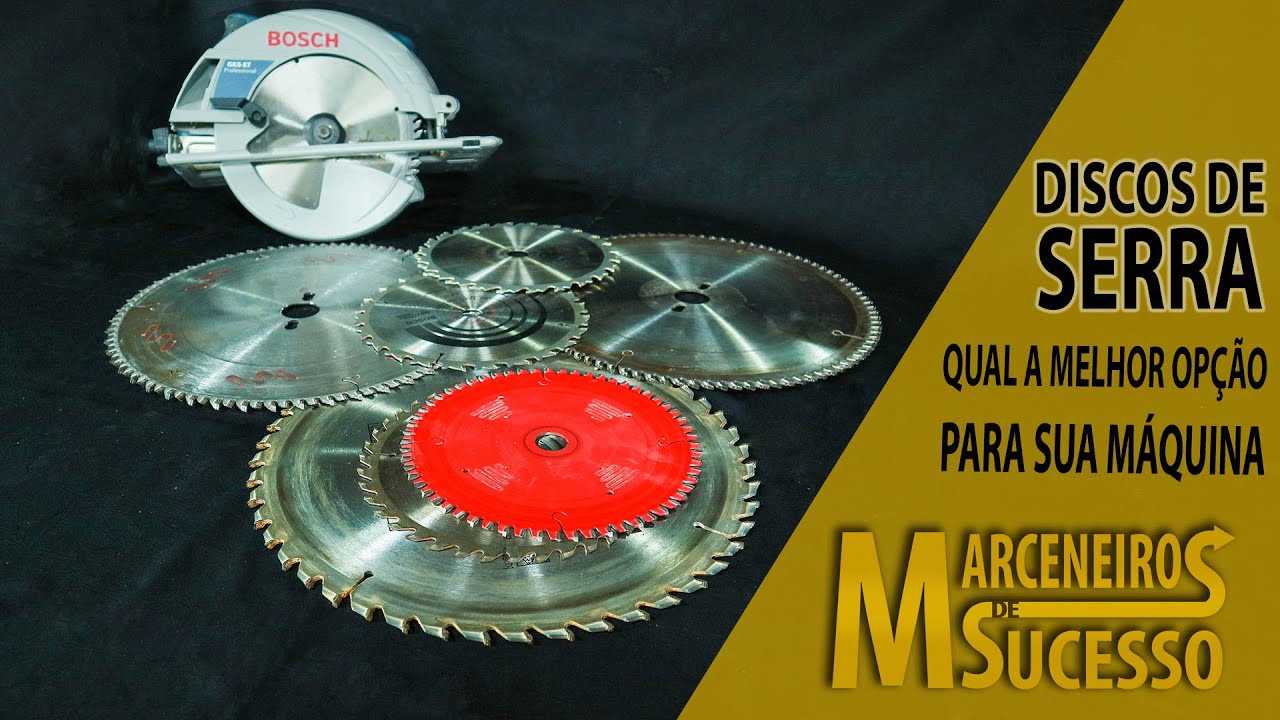 O disco ideal pra sua serra! Seja esquadrejadeira, de bancada ou manual, saiba qual escolher.