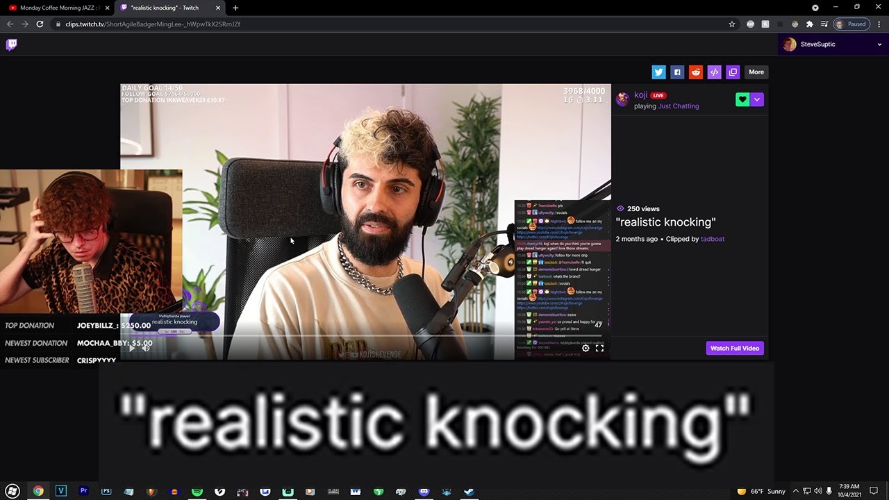 Steve Falls For The Classic Knocking Bit