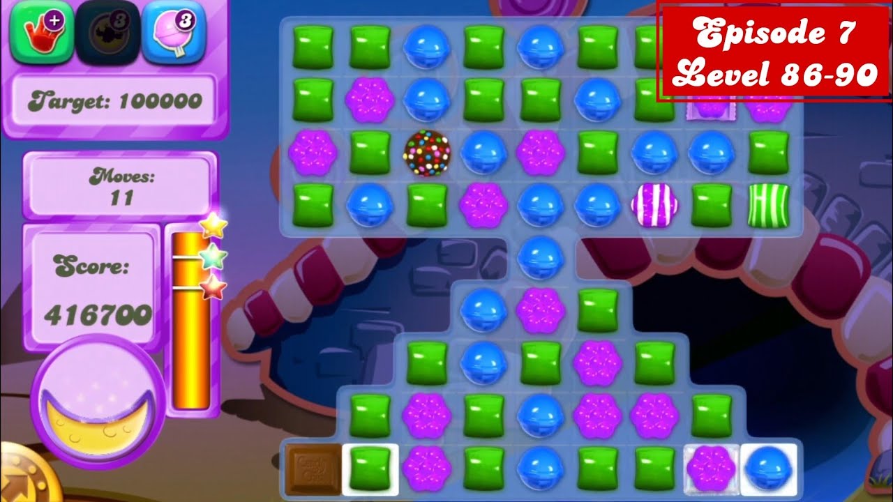 CANDY CRUSH SAGA - DREAMWORLD E7 LEVEL 86-90 FULL GAMEPLAY