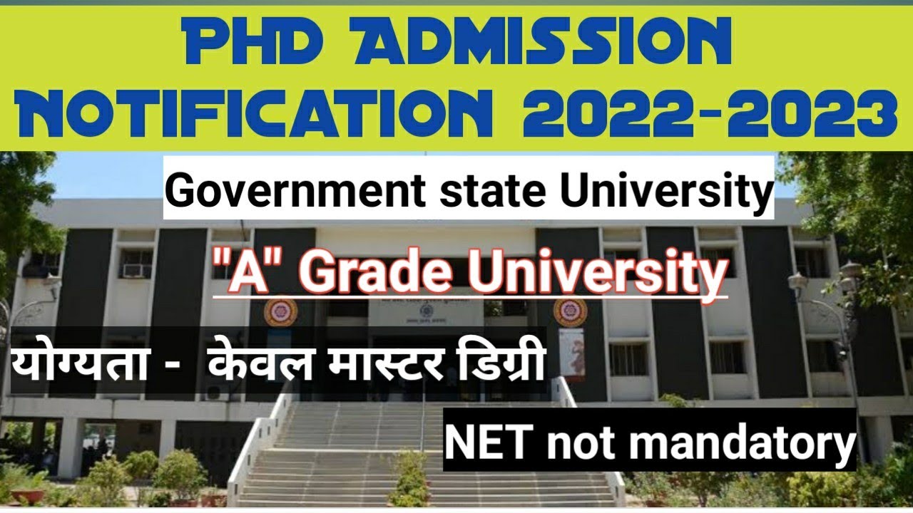 PhD Admission Notification 2022- 2023/government state University/  #phdadmissionnotification