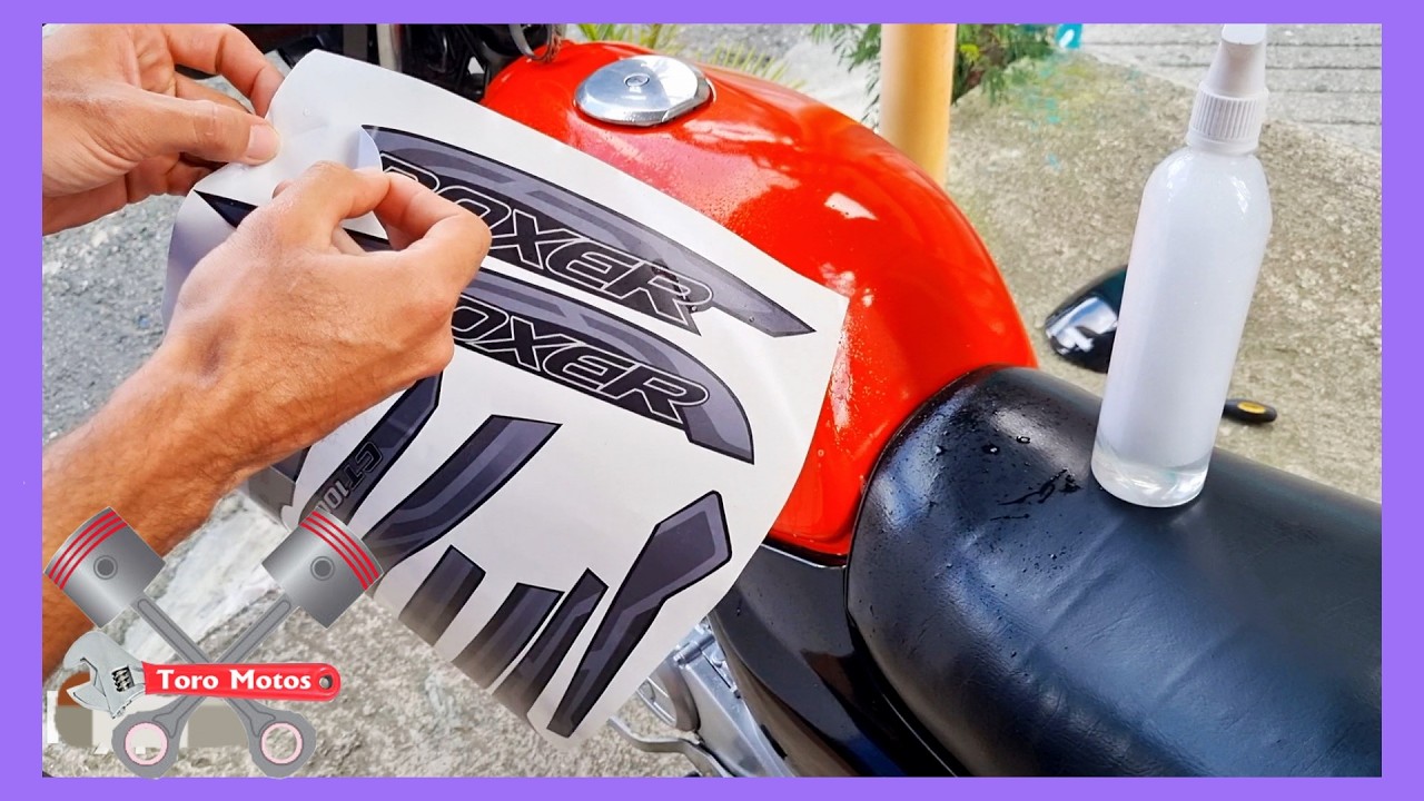 🎨 Te REVELO como pegar calcomanías de moto sin Errores desde casa