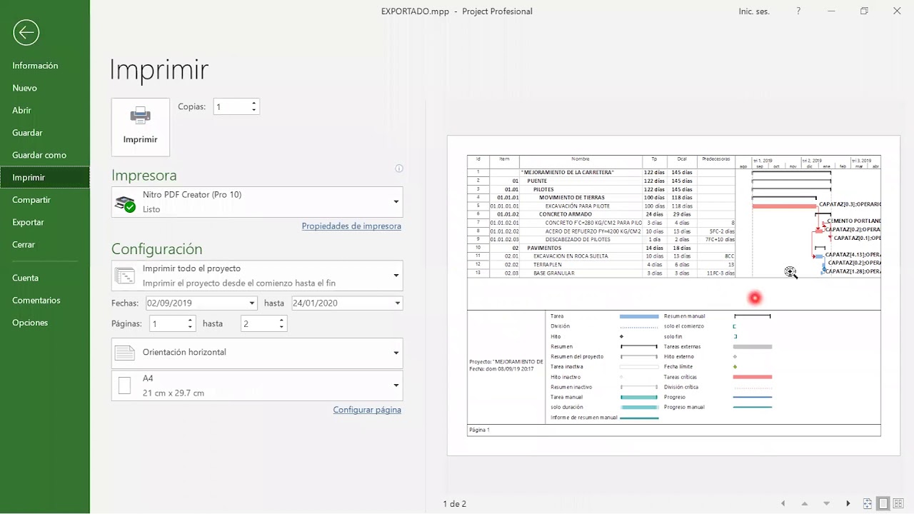 PROGRAMACIÓN DE OBRA CON MSPROJECT