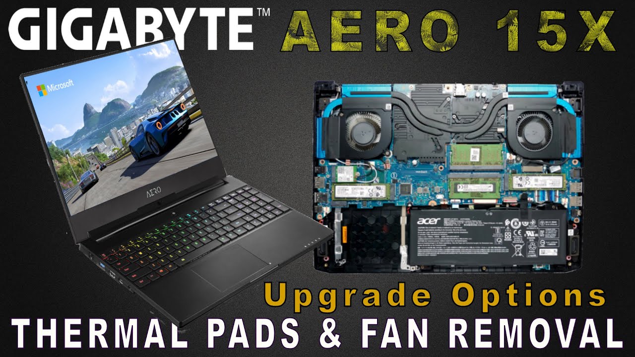 "GIGABYTE AERO 15X" DISASSEMBLY/TEARDOWN | UPGRADE OPTION, CPU & GPU REPASTING | TakeThatScrewOut