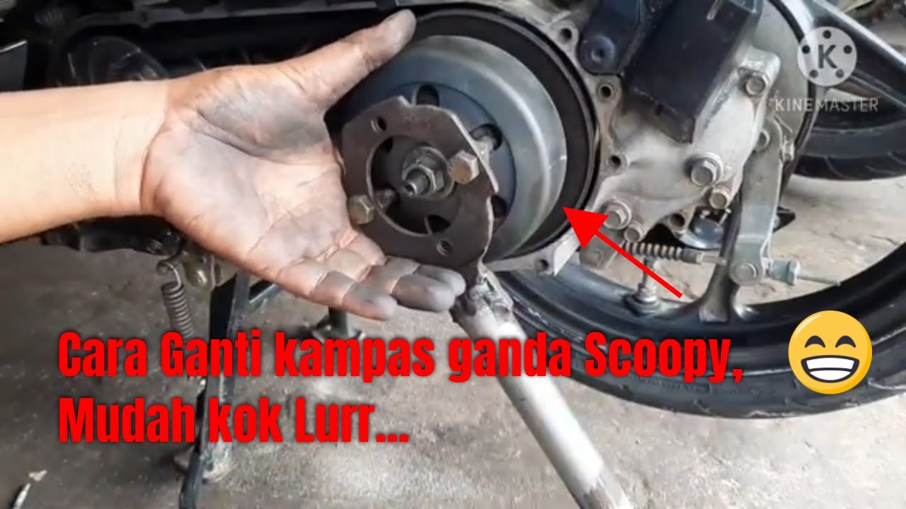 ganti kampas ganda scoopy...mudahh