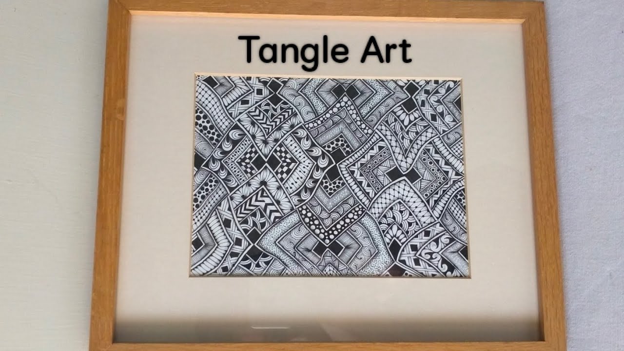 Tangle Art step by step for beginners/zentangle Art/Reyyanscreation 