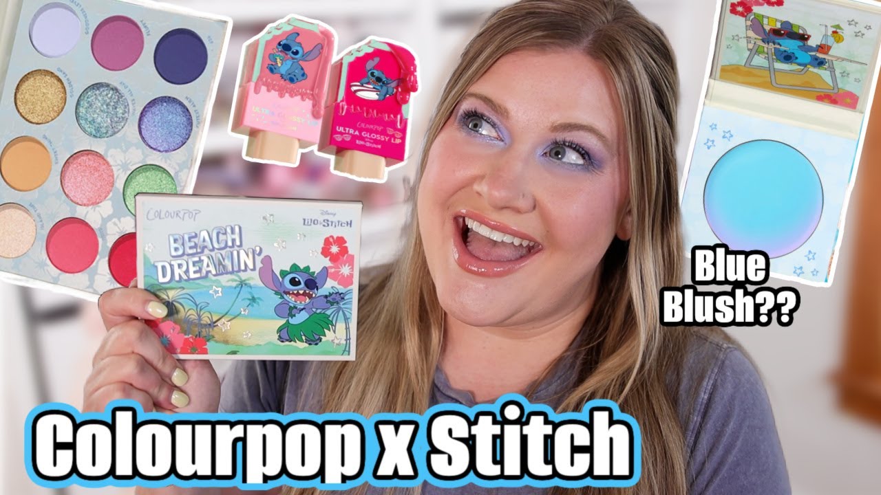 Colourpop & Stitch?! 💙 Let's Try Their Newest Disney Collab!