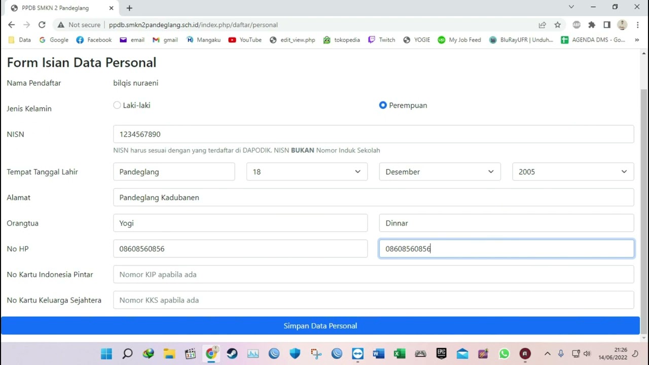 PETUNJUK PENDAFTARAN ONLINE PPDB SMKN 2 PANDEGLANG 2022