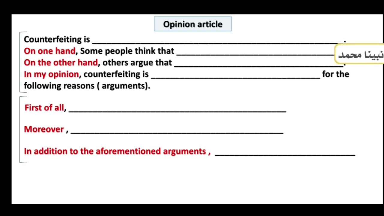 Think pair share (page 58) _ Opinion Article